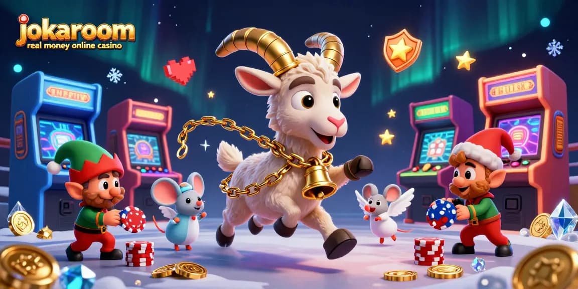 Experience the thrill of the jokaroom real money online casino with festive characters and dynamic gaming elements.