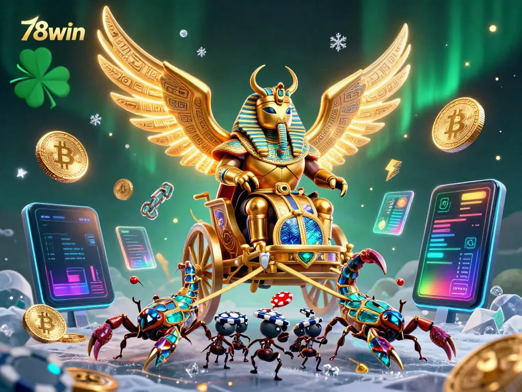Experience thrilling gameplay at 78win with a vibrant 3D casino scene featuring gold elements and captivating characters.