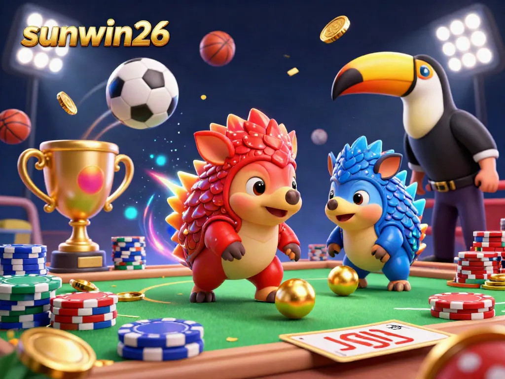 Experience the thrill of sunwin26 with rival pangolins in a dynamic gambling showdown.